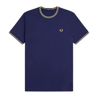Fred Perry Hombre, Camisetas, Azul, Talla: M