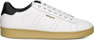Blauer Sneakers in pelle - Bianco