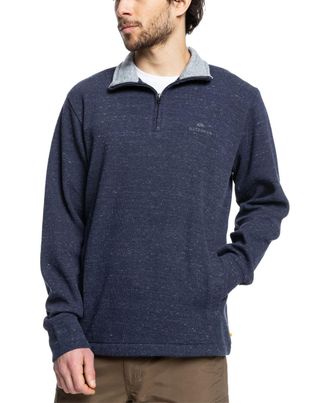 Quiksilver Mens Quarter Zip Mock Neck Sweatshirt