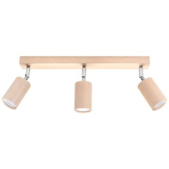Wonderlamp L&aacute;mpara de techo estilo n&oacute;rdico de madera con 3 focos