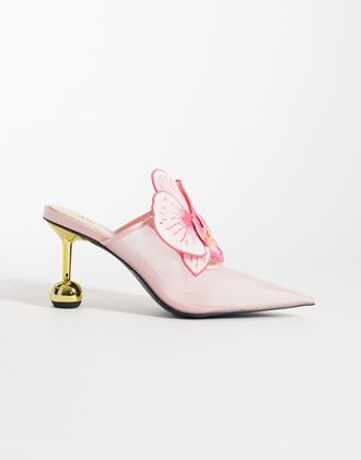 JW PEI Sofia Orchid - Sabot rosa con tacco a sfera