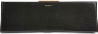 Saint Laurent Large Midnight Leather Clutch in Noir at Nordstrom