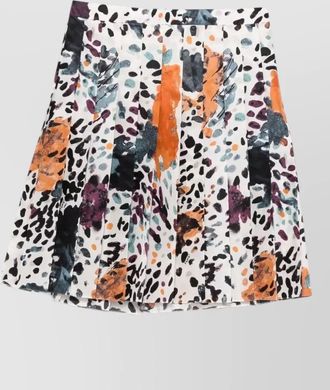 Fendi falena print silk a line midi skirt