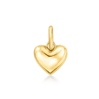 RS Pure by Ross-Simons 14kt Yellow Gold Heart Charm