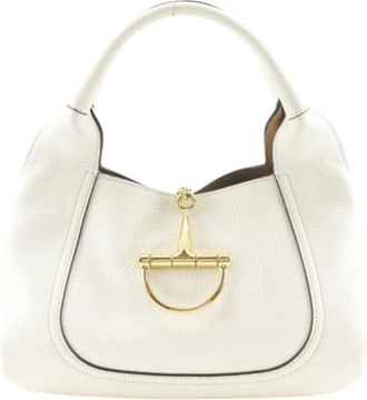 Gucci Pre-owned Soft Bit Small Calf Handbag - Dames - Vintage Handtas - Wit - ONE Size - Leer - Vintage