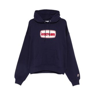 Icecream Pullover Hoodie - male - ICECREAM - Hoodies - Blue - L - Sweatshirts & Hoodies