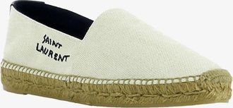 Saint Laurent Espadrilles aus Tuch mit Logostickerei Signature