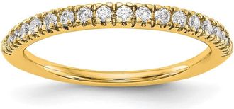 Diamond2Deal 14k Gold Lab Grown Diamond Wedding Band Ring 1/4Ct Clarity- VS Color- D-E