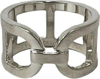 Herm&egrave;s Silver Silver 925 Band Ring (Pre-Owned)