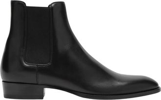 Saint Laurent Wyatt Chelsea Boot - Heren - Chelseaboots - Zwart - 42 EU - Leer - Schoenen