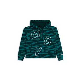 Freddy Felpa cropped camouflage con cappuccio e stampa MOV