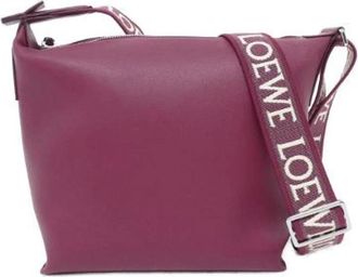 Loewe Pre-owned Cross Body Bags, female, Purple, Size: ONE SIZE Pre-owned Cubie Crossbody Bag Calf Shoulder Bag