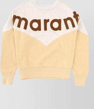Isabel Marant color block crew neck knit sweater