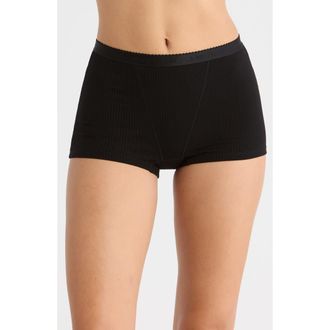 Honeydew Intimates Emma Rib Boyshorts in Black at Nordstrom, Size X-Large