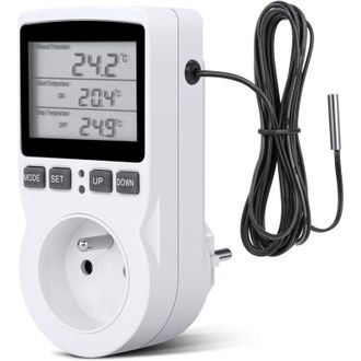 OEM Controlador Digital De Temperatura, Termostato Enchufable Para Calefacci&oacute;n Y Refrigeraci&oacute;n, Regulador De Temperatura Lcd, 200v-250v Para Control De Te