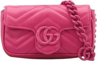Gucci Pre-owned Mini Bags, female, Pink, Size: ONE SIZE Pre-owned Vintage Mini Shoulder Bag