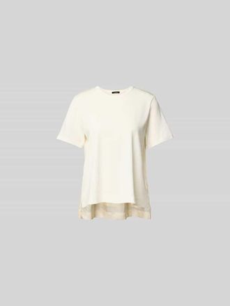 Joseph Joseph T-Shirt mit geripptem Rundhalsausschnitt in Ecru, Gr&ouml;&szlig;e XS