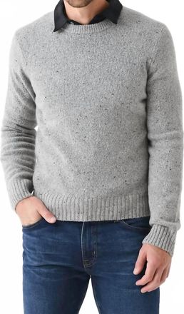 Outerknown Tomales Donegal Crewneck Sweater In Light Grey