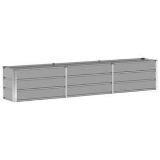 vidaXL Jardinera Gris Claro 240 X 40 X 45 Cm Acero Vidaxl