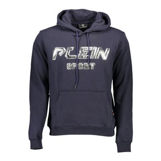 Plein Sport Hoodies, male, Blue, Size: S Fips215 Hooded Sweatshirt