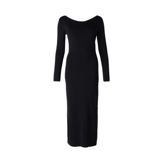 A|X Armani Exchange Zwarte Gebreide Jurk Met Lange Mouwen - Dames - Casual kleedjes - Zwart - XS - Kleedjes