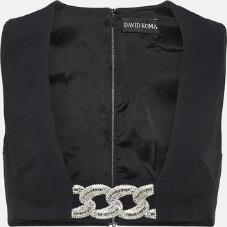 DAVID KOMA Embellished bra top