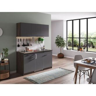Respekta Cucina Cucinino Cucina Singola Rovere York Grigio Oliver 150 cm Respecta