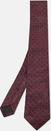 HUGO BOSS Boss By Hugo Boss Red/blue Jacquard Silk Tie