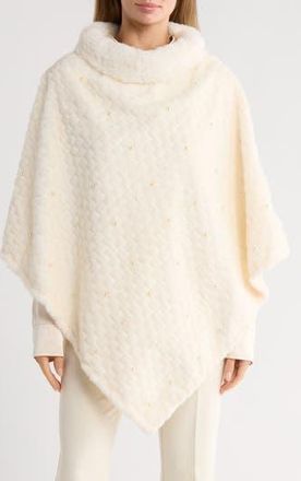 Nanette Lepore Elegant Faux Pearl Ruana in Ivory at Nordstrom Rack