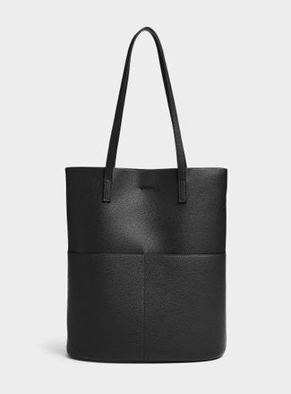 Simons Womens Soft patch-pocket tote bag