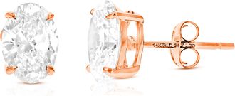 Vir Jewels 1.50 cttw Oval Lab Grown Diamond Stud Earrings in 14K Gold With Push Backs For Women