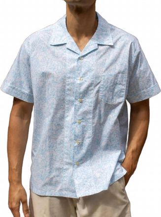 Kennington Ltd. Naked Truth Vintage Camp Shirt In Sky
