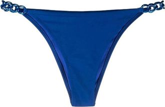 Moschino Logo-Plaque Bikini Bottom - Dames - Bikinis - Blauw - L - Badmode