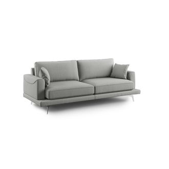 Divani.Store Dorian Sof&aacute; Moderno De Tela Suave Y Antimanchas 178 Cm Gris