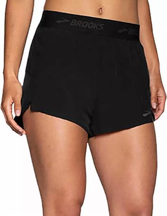 Brooks Womens Chaser 3 Inch Running Shorts In Black