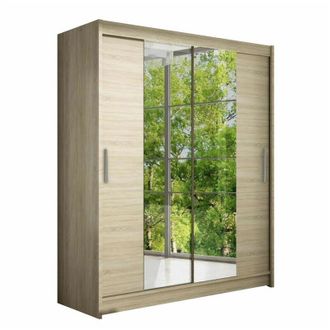 Mirjan24 Mobilier1 - Armario Closico 132, Roble Sonoma, 200x150x58cm, Puertas De Armario: Correderas, N&uacute;mero De Estantes: 0