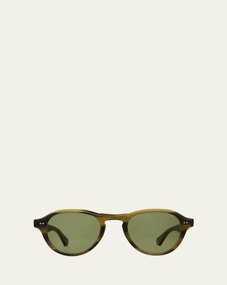 Garrett Leight Mens Mcnally Sun Acetate Aviator Sunglasses