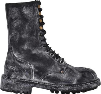 Dolce & Gabbana Schoenen, Heren, Zwart, 41 EU, Leer, Anfibio veterlaars