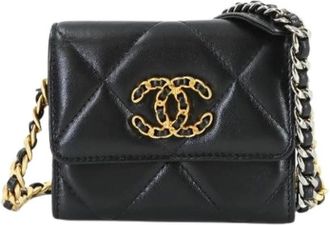 Chanel Pre-owned Mini Bags, female, Black, Size: ONE SIZE Pre-owned Coin Purse / Coin Case