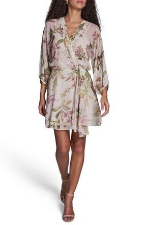 BCBGeneration Faux Wrap Dress in Shocking Pink Multi at Nordstrom Rack, Size 6