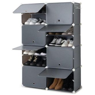InnovaGoods Shoe Rack - Grevout - Modular - Portable - 28 Pairs - Grey