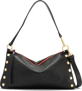 Hammitt Kyle Medium Shoulder Bag in Black/brushed Gold Red Zip at Nordstrom