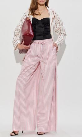 Dolce & Gabbana Striped Pattern Trousers, Womens, Pink