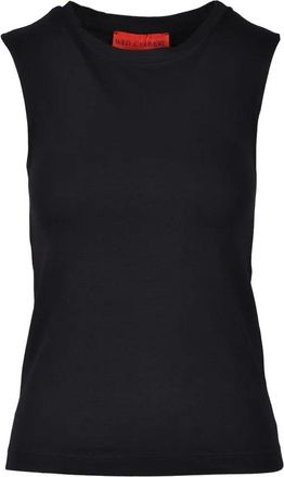 Wild Cashmere Black Minimalist Cashmere-Blend Tank Top