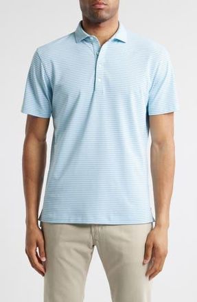 Johnnie-O Stetsons Stripe Performance Jersey Polo in Tide at Nordstrom Rack, Size Xx-Large