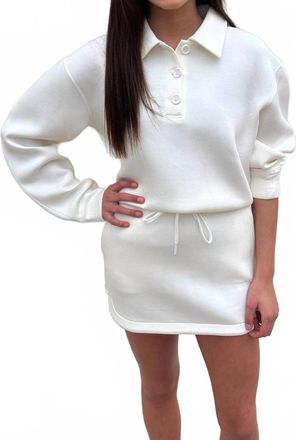 English Factory Scuba Mini Skirt In White