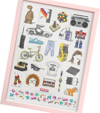 Suck UK The Chartologist - 80s Icons In White