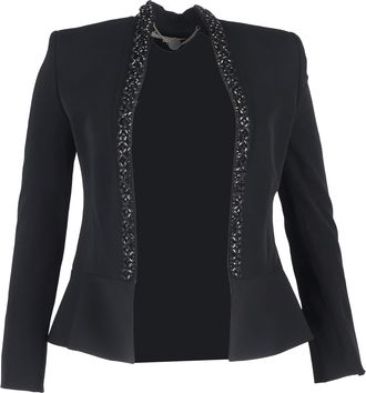 Stella McCartney Stella McCartney Pre-owned Womens Embellished Blazer in Black Wool - Size IT 38 (Womens)