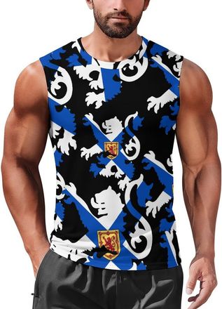 Generic Flag of Scotland Lion Rampant Mens Tank Tops Sleeveless Muscle Vest Workout Gym Shirts Tshirt XL