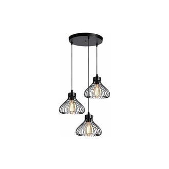 OEM Lampada A Sospensione Industriale A 3 Luci, Lampada Da Soffitto In Metallo Vintage A Forma Di Gabbia Per Cucina, Sala Da Pranzo, Soggiorno, Camera Da 
